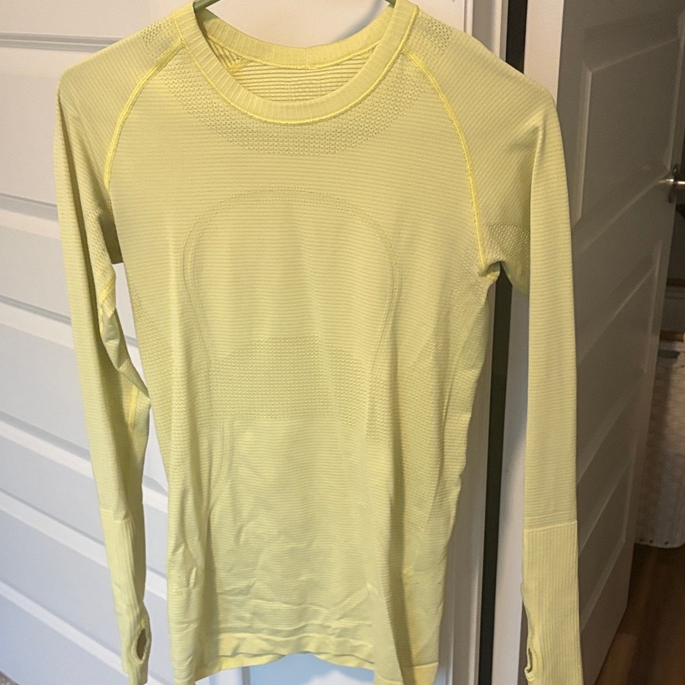 Lululemon swiftly Yellow Long Sleeve Athletic Top
